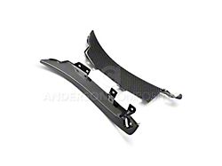 Anderson Composites Rear Splash Guards; Carbon Fiber (15-20 Mustang GT350)