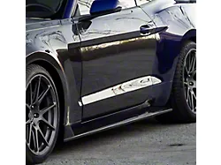 Anderson Composites Type-GR GT350 Style Rocker Panel Splitters; Carbon Fiber (15-23 Mustang GT, EcoBoost, V6)
