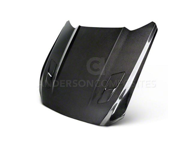 Anderson Composites Type-OE Hood; Double Sided Carbon Fiber (15-17 Mustang GT, EcoBoost, V6)