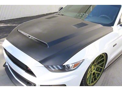 Anderson Composites Type-SN SuperSnake Style Hood; Unpainted (15-17 Mustang GT, EcoBoost, V6)