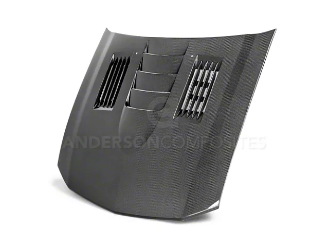 Anderson Composites Type-SS Hood; Carbon Fiber (05-09 Mustang GT, V6)