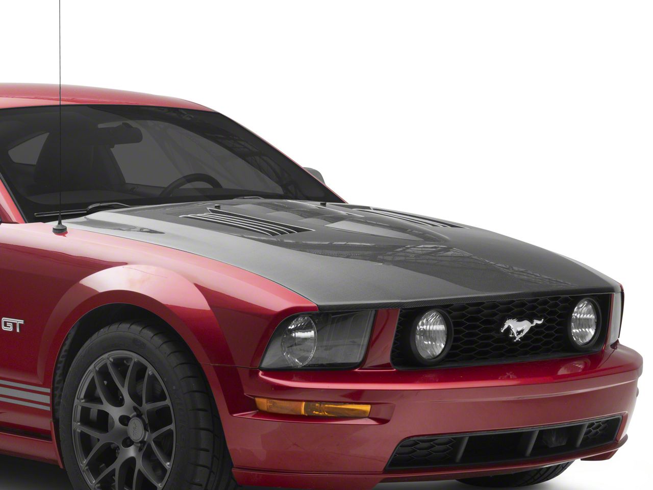 Anderson Composites Mustang Type-SS Hood; Carbon Fiber AC