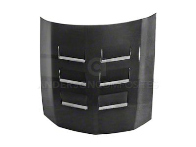 Anderson Composites Type-TS Hood; Carbon Fiber (05-09 Mustang GT, V6)