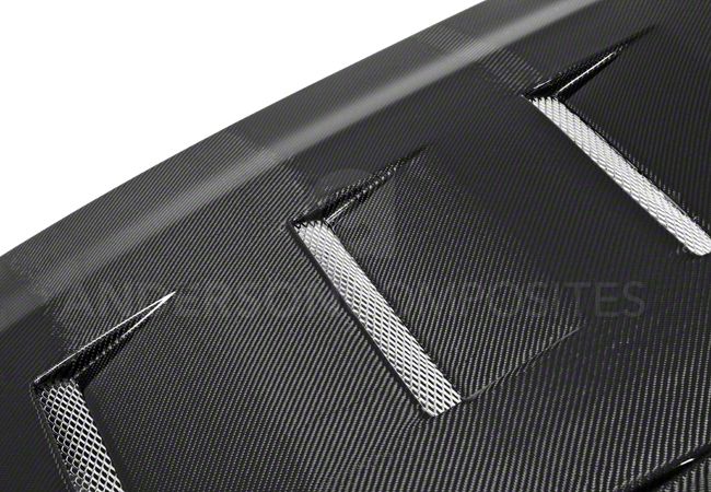 Anderson Composites Mustang Type-TS Hood; Carbon Fiber AC