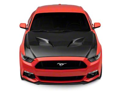 Anderson Composites Type-TT Hood; Double Sided Carbon Fiber (15-17 Mustang GT, EcoBoost, V6)