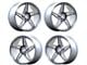 Anovia Wheels Staggered Carrier Brushed Silver 4-Wheel Kit 18x8.5/9.5 (05-09 Mustang GT, V6)