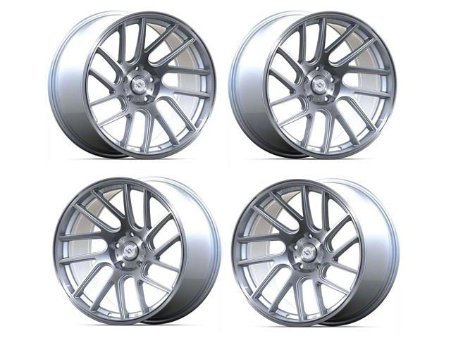 Anovia Wheels Elder Brushed Silver 4-Wheel Kit; 19x9.5 (05-09 Mustang)