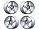 Anovia Wheels Carrier Brushed Silver 4-Wheel Kit; 18x9.5 (10-14 Mustang GT w/o Performance Pack, V6)