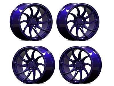 Anovia Wheels Night Picasa Blue 4-Wheel Kit; 18x9.5 (10-14 Mustang GT w/o Performance Pack, V6)