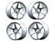 Anovia Wheels Titan Brushed Silver 4-Wheel Kit; 18x8.5 (10-14 Mustang GT w/o Performance Pack, V6)
