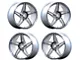 Anovia Wheels Carrier Brushed Silver 4-Wheel Kit; 18x8.5 (94-98 Mustang)