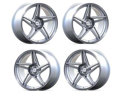Anovia Wheels Carrier Brushed Silver 4-Wheel Kit; 18x9.5 (15-23 Mustang EcoBoost w/o Performance Pack, V6)