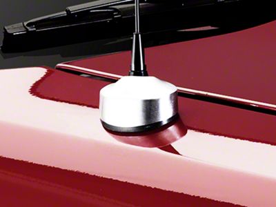 Drake Muscle Cars Antenna Base Cover; Satin (05-09 Mustang)