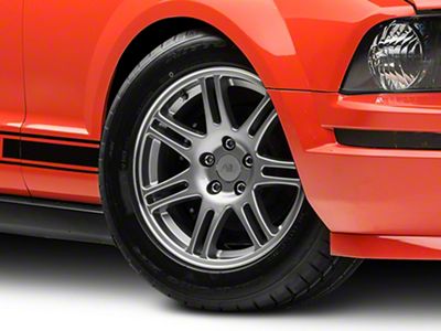 10th Anniversary Cobra Style Anthracite Wheel; 17x9 (05-09 Mustang GT, V6)