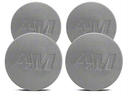 AmericanMuscle Center Cap Kit; Anthracite (Fits AmericanMuscle Branded Wheels Only)