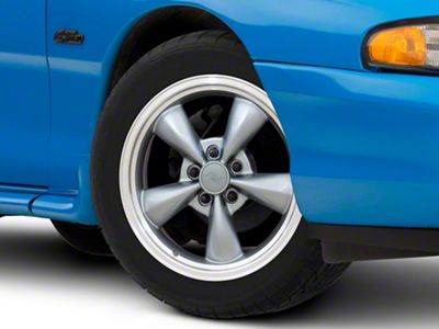 Staggered Bullitt Anthracite 4-Wheel Kit; 17x9/10.5 (94-98 Mustang)