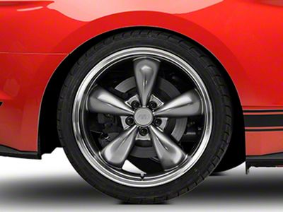 Deep Dish Bullitt Anthracite Wheel; Rear Only; 20x10 (15-23 Mustang EcoBoost w/o Performance Pack, V6)