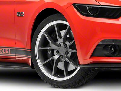 FR500 Style Anthracite Wheel; 20x8.5; 30mm Offset (15-23 Mustang GT, EcoBoost, V6)