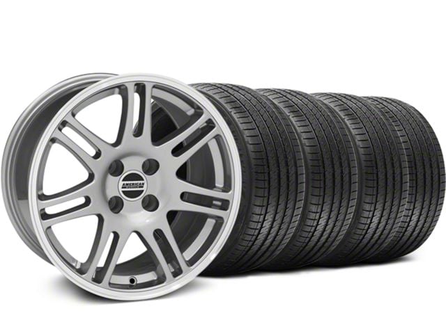 10th Anniversary Cobra Style Anthracite Wheel and Sumitomo Maximum Performance HTR Z5 Tire Kit; 17x9 (87-93 Mustang, Excluding Cobra)