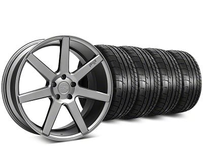 Staggered Niche Verona Anthracite Wheel and Mickey Thompson Tire Kit; 20-Inch (15-23 Mustang GT, EcoBoost, V6)