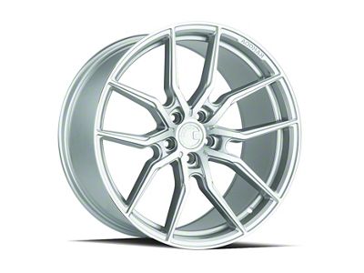 Aodhan AFF1 Gloss Silver Machined Wheel; Rear Only; 20x10.5 (05-09 Mustang)