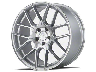 Aodhan AH-X Gloss Silver Machined Face Wheel; 18x8.5; 35mm Offset (05-09 Mustang GT, V6)