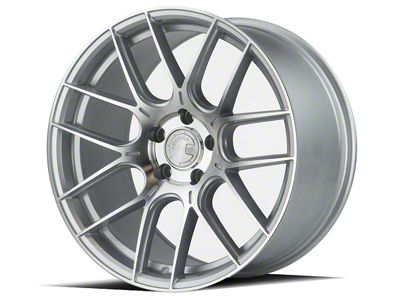Aodhan AH-X Gloss Silver Machined Face Wheel; 18x9.5; 35mm Offset (05-09 Mustang)