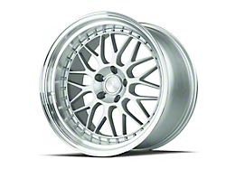 Aodhan AH02 Silver with Machined Lip Wheel; Rear Only; 19x11; 15mm Offset (05-09 Mustang)