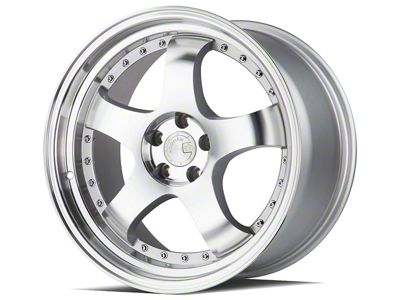 Aodhan AH03 Silver with Machined Face Wheel; Rear Only; 19x11; 22mm Offset (05-09 Mustang)
