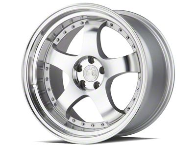 Aodhan AH03 Silver with Machined Face Wheel; Rear Only; 19x9.5; 22mm Offset (05-09 Mustang)