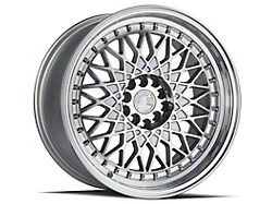 Aodhan AH05 Silver with Machined Face Wheel; 17x9; 25mm Offset (05-09 Mustang GT, V6)