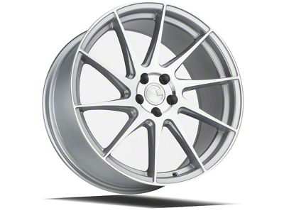 Aodhan AH09 Gloss Silver Machined Face Wheel; Driver Side; 18x8.5; 35mm Offset (05-09 Mustang GT, V6)