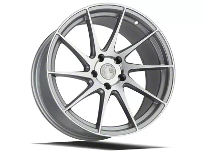 Aodhan AH09 Gloss Silver Machined Face Wheel; Driver Side; 18x9.5; 35mm Offset (05-09 Mustang)