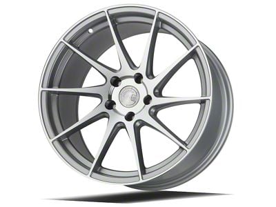 Aodhan AH09 Gloss Silver Machined Face Wheel; Passenger Side; 18x9.5; 35mm Offset (05-09 Mustang)