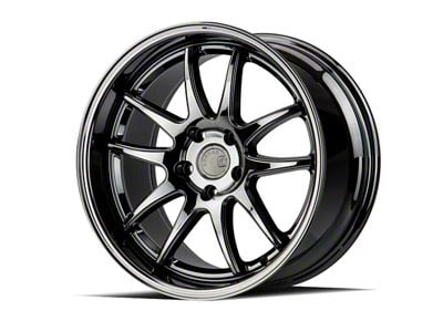 Aodhan DS02 Black Vacuum Wheel; Rear Only; 18x9.5; 15mm Offset (05-09 Mustang)