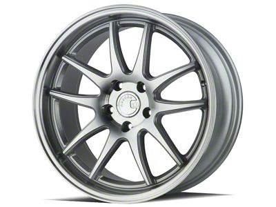 Aodhan DS02 Silver with Machined Face Wheel; 18x8.5; 35mm Offset (05-09 Mustang GT, V6)