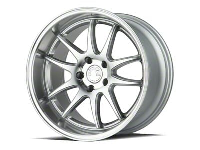 Aodhan DS02 Silver with Machined Face Wheel; Rear Only; 18x10.5; 15mm Offset (05-09 Mustang)