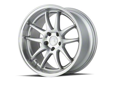 Aodhan DS02 Silver with Machined Face Wheel; Rear Only; 18x9.5; 22mm Offset (05-09 Mustang)
