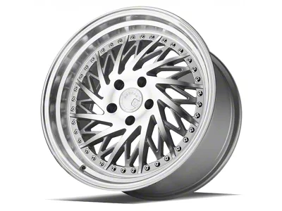 Aodhan DS03 Silver with Machined Face Wheel; Driver Side; 18x9.5; 30mm Offset (05-09 Mustang)