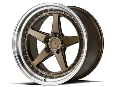 Aodhan DS05 Bronze with Machined Lip Wheel; Rear Only; 19x11; 15mm Offset (05-09 Mustang)