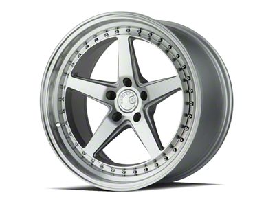 Aodhan DS05 Silver with Machined Face Wheel; Rear Only; 19x9.5; 22mm Offset (05-09 Mustang)