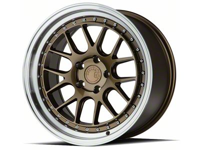 Aodhan DS06 Bronze with Machined Lip Wheel; 18x8.5; 35mm Offset (05-09 Mustang GT, V6)