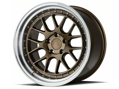 Aodhan DS06 Bronze with Machined Lip Wheel; Rear Only; 19x11; 15mm Offset (05-09 Mustang)