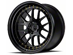 Aodhan DS06 Gloss Black with Gold Rivets Wheel; 18x9.5; 30mm Offset (05-09 Mustang)