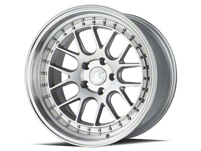 Aodhan DS06 Silver with Machined Face Wheel; Rear Only; 18x10.5; 22mm Offset (05-09 Mustang)