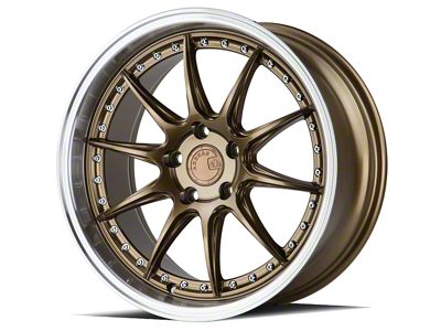 Aodhan DS07 Bronze with Machined Lip Wheel; 18x8.5; 35mm Offset (05-09 Mustang GT, V6)