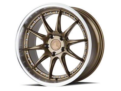 Aodhan DS07 Bronze with Machined Lip Wheel; 18x9.5; 30mm Offset (05-09 Mustang)