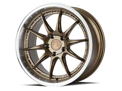 Aodhan DS07 Bronze with Machined Lip Wheel; Rear Only; 19x9.5; 15mm Offset (05-09 Mustang)