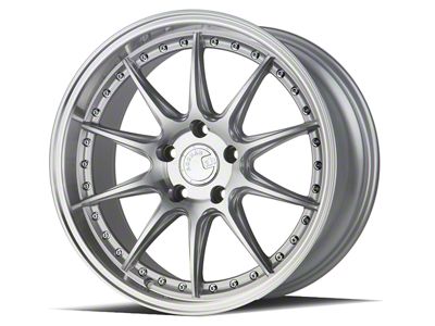 Aodhan DS07 Silver with Machined Face Wheel; Rear Only; 18x9.5; 22mm Offset (05-09 Mustang)