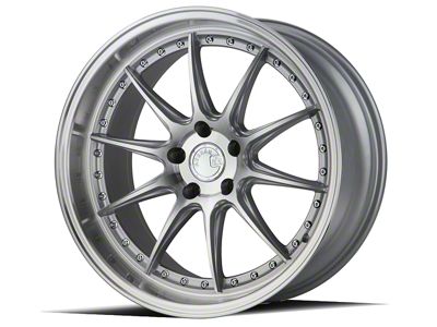 Aodhan DS07 Silver with Machined Face Wheel; Rear Only; 19x9.5; 15mm Offset (05-09 Mustang)